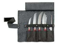 F. DICK Leder-Rolltasche, Red Spirit, 5-teilig Schwarz