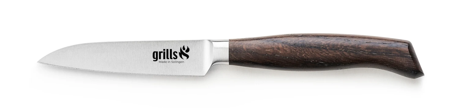 Grills.de Gemüsemesser Mit Eichenholzgriff 9cm 1 Grills.de Gemüsemesser Mit Eichenholzgriff 9cm